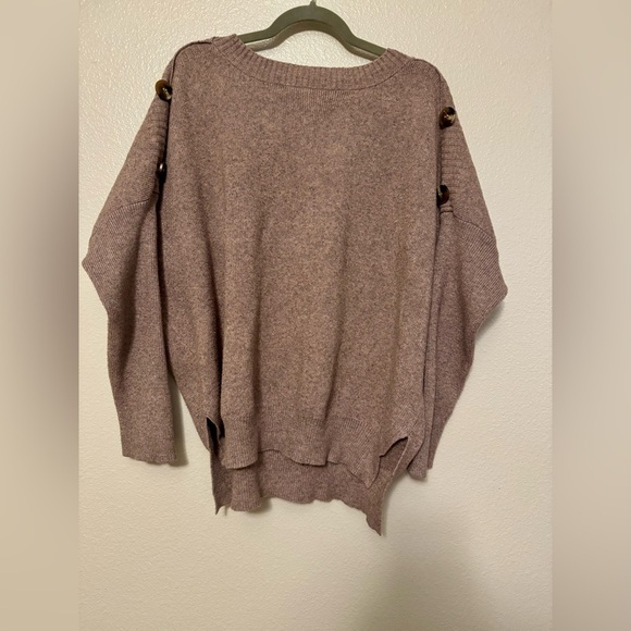 She + Sky Taupe Sweater with Button Details - Picture 1 of 5